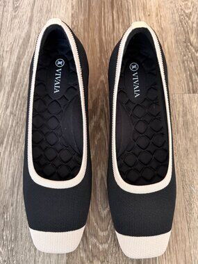 Vivaia Almond Toe Stress Free Chunky Heels Julie Arch Pro Size 8